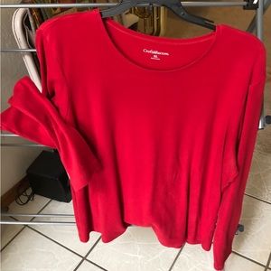 Red plain shirt